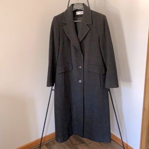 Wool/cashmere gray classic overcoat